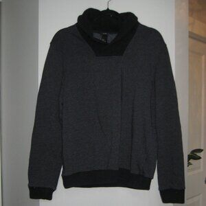 Navy H&M with knit collar and cuffs mens sweater